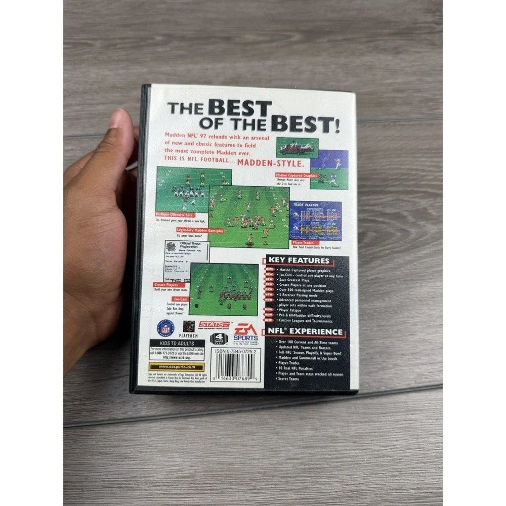 Madden 1997 for Sega Genesis In Box NFL Video Game